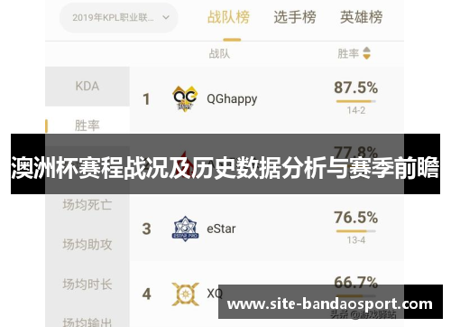 澳洲杯赛程战况及历史数据分析与赛季前瞻